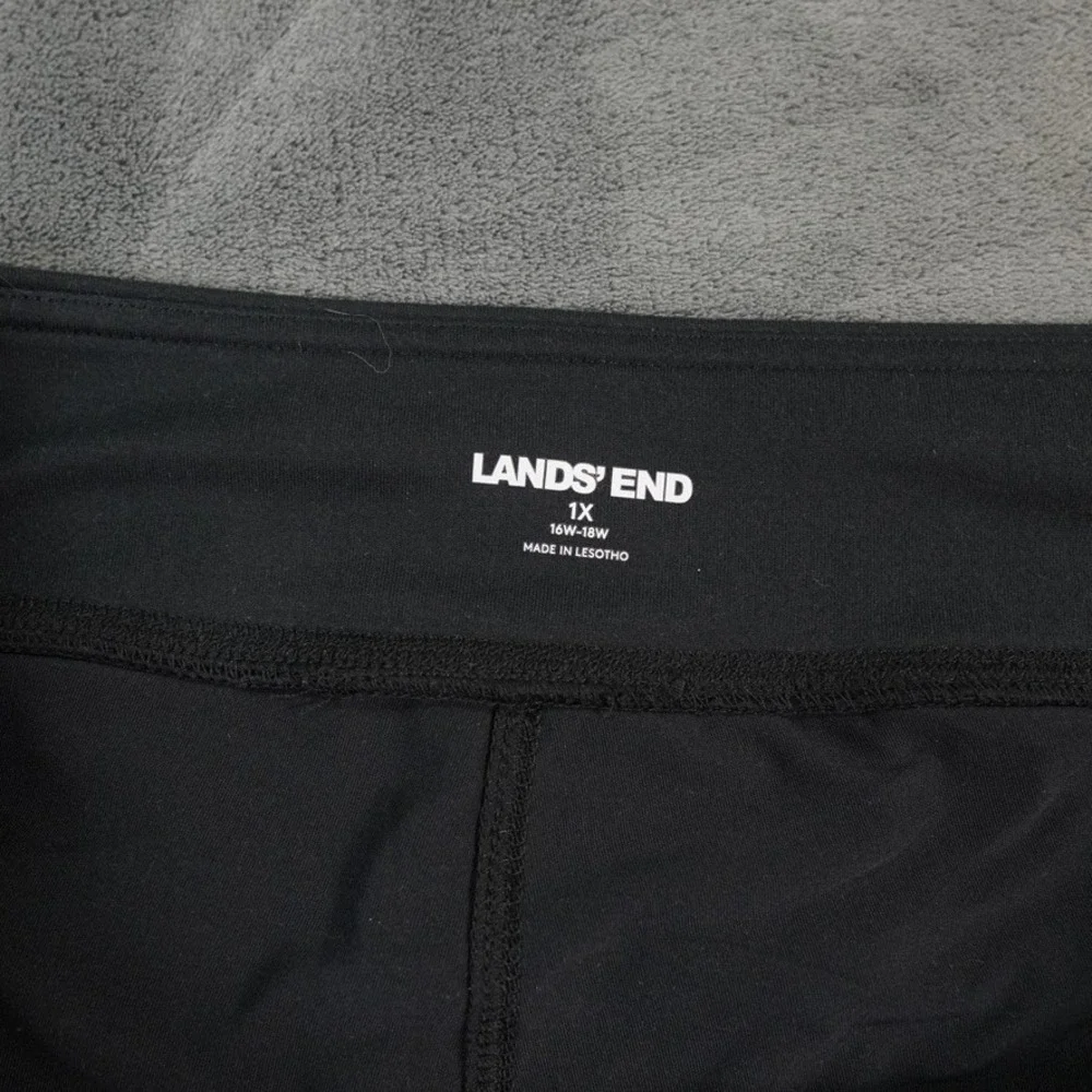 Lands End‎ Skort Size 1X Black Pull On Attached Shorts Tennis Pickleball Golf